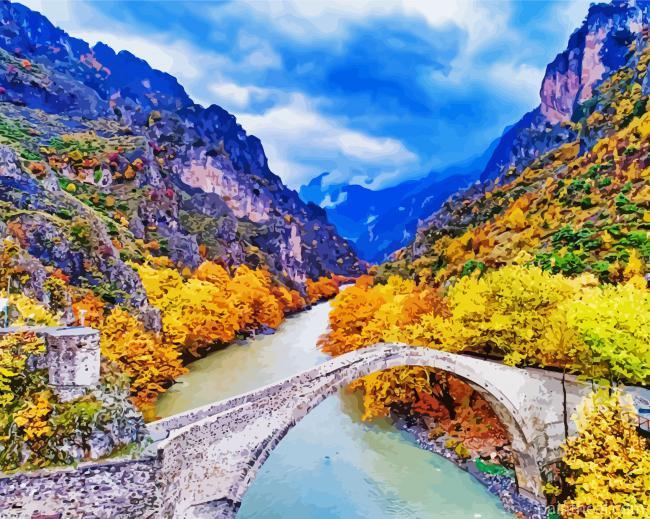 Greece Zagori Painting By Numbers Kits