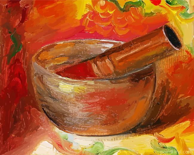 Orange Singing Bowl Painting By Numbers Kits