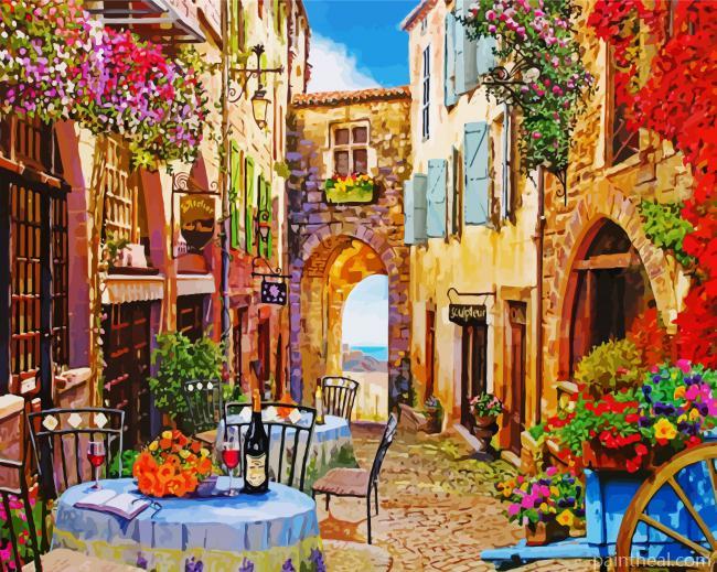 French Village Painting By Numbers Kits