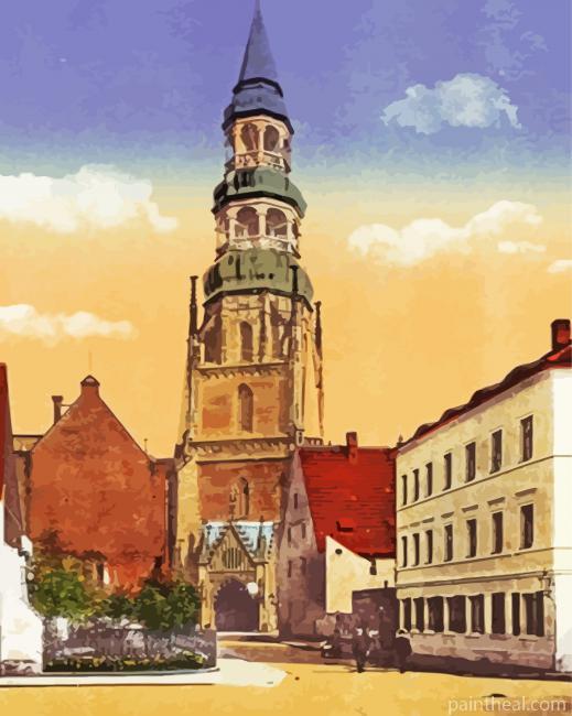 Zwickau Buildings Art Painting By Numbers Kits