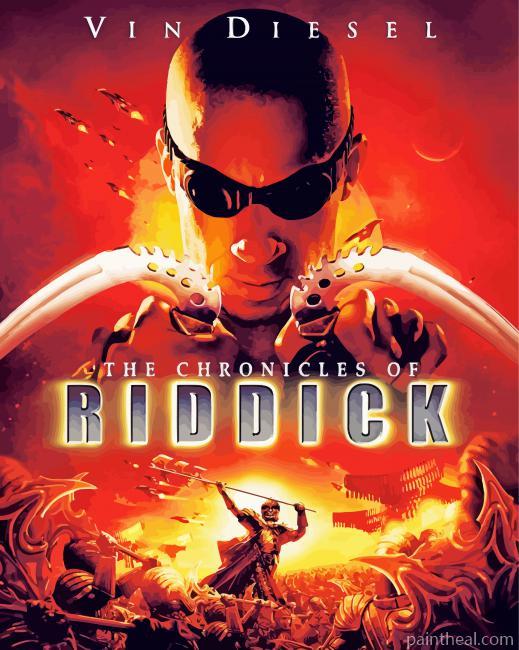 Riddick Movie Poster Painting By Numbers Kits
