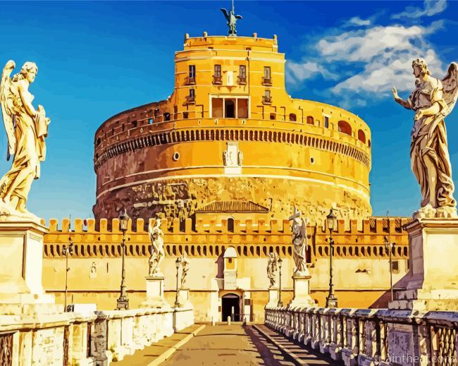 St Angelo Bridge Rome Painting By Numbers Kits
