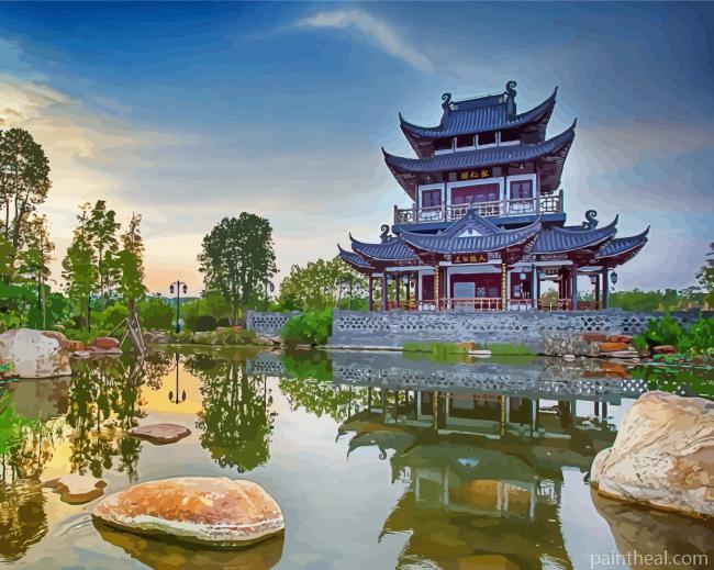 Nanning Temple Painting By Numbers Kits