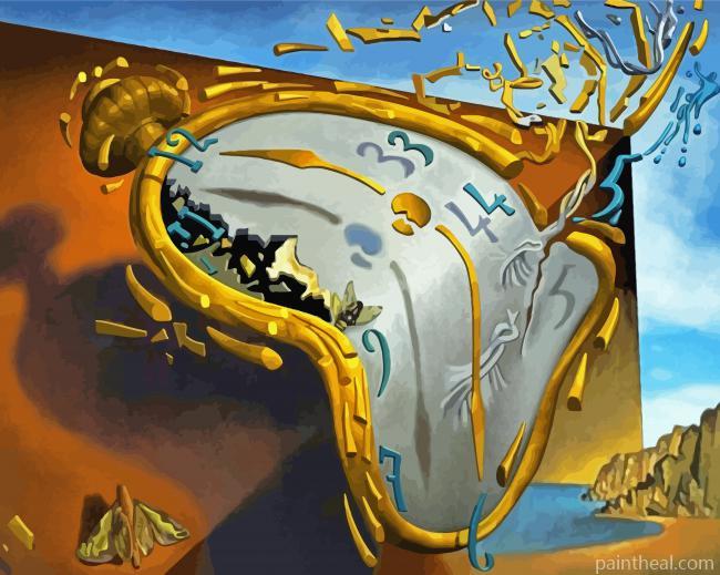 Melting Clock Salvador dali Painting By Numbers Kits