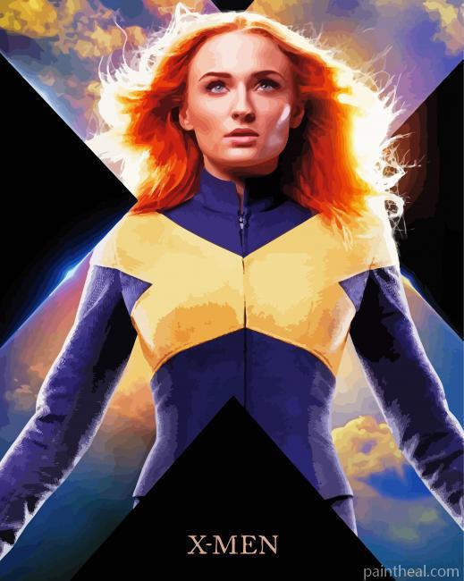 Jean Grey Dark Phoenix Illustration Painting By Numbers Kits