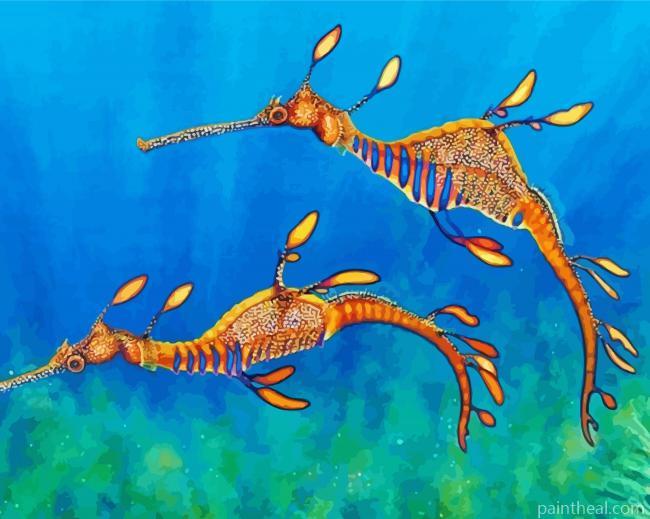 Aesthetic Seadragons Painting By Numbers Kits