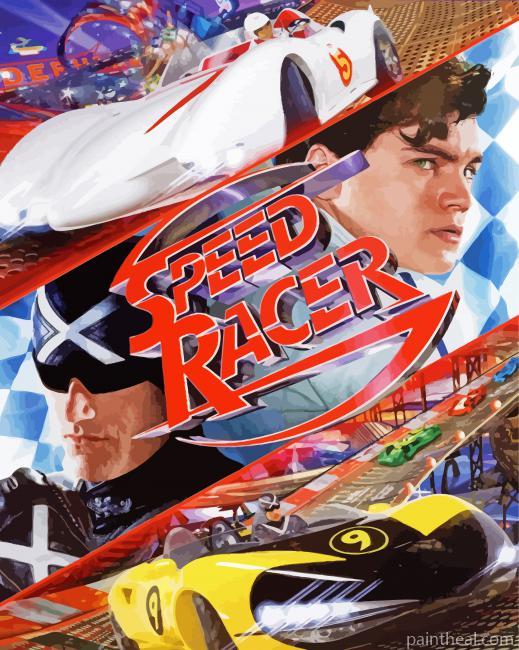 Speed Racer Movie Poster Painting By Numbers Kits