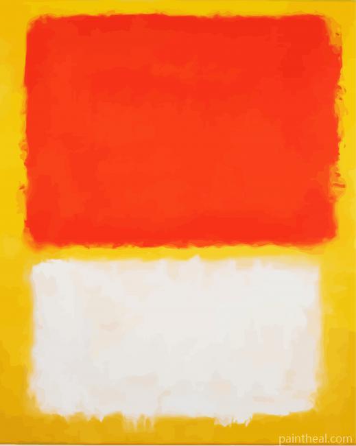 Aesthetic Orange And White Rothko Painting By Numbers Kits