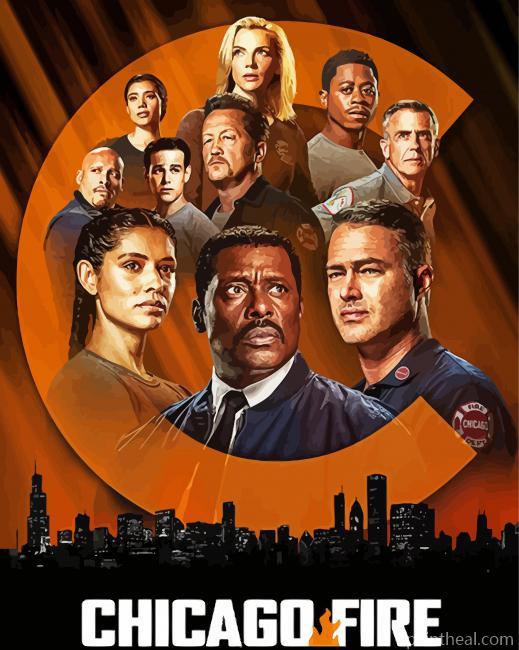 Chicago Fire Movie Poster Painting By Numbers Kits