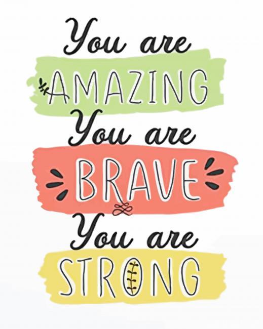 Aesthetic You Are Strong Painting By Numbers Kits
