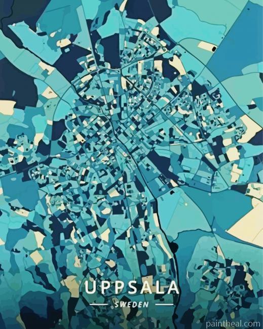 Uppsala Sweden Poster Painting By Numbers Kits