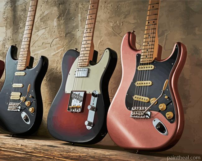 The Fender Guitars Painting By Numbers Kits