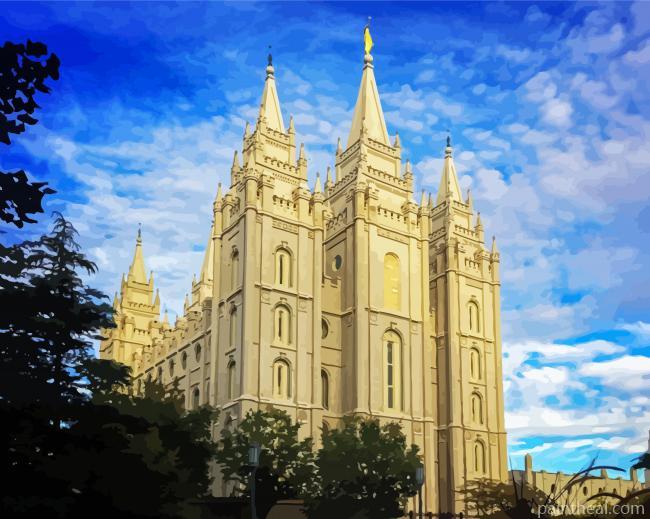 Salt Lake City Utah Temple Painting By Numbers Kits