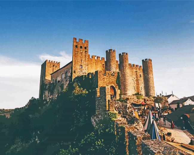 Obidos Castle -Paint By Numbers Painting By Numbers Kits