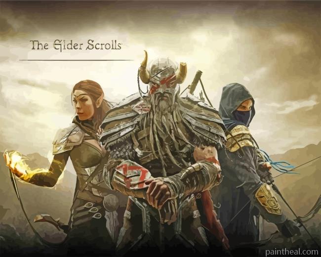 The Elder Scrolls Poster Painting By Numbers Kits