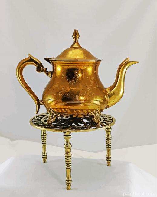 Antique Tea Pot Painting By Numbers Kits