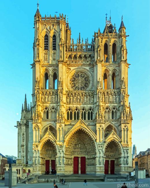 Cathedral Notre Dame Amiens Painting By Numbers Kits
