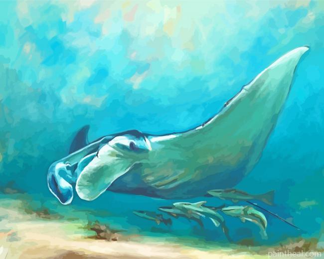Aesthetic Manta Ray Art Painting By Numbers Kits