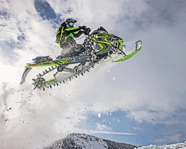 Snowmobile Painting By Numbers Kits