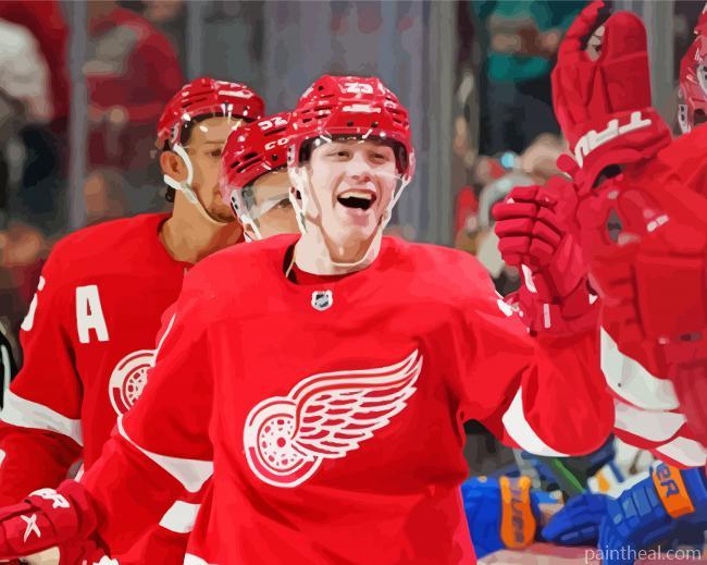 Detroit Red Wings Ice Hockey Painting By Numbers Kits