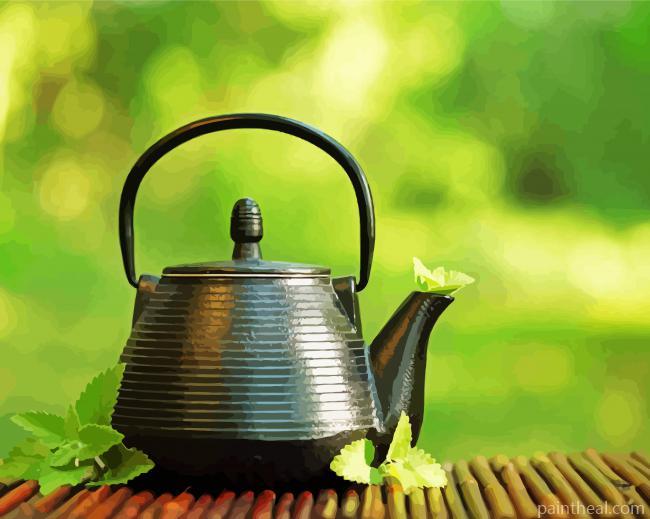 Tea Pot Art Painting By Numbers Kits