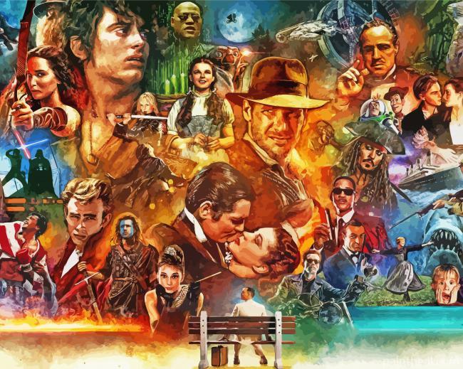 Classic Movies Collage Painting By Numbers Kits