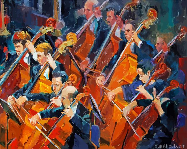 Cello Orchestra -Paint By Numbers Painting By Numbers Kits