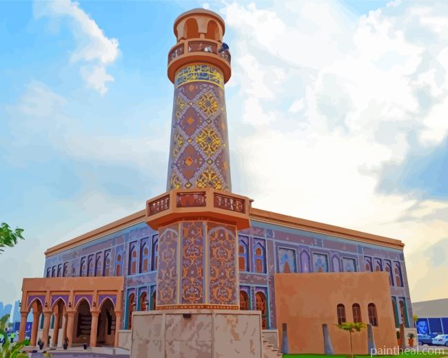 Katara Mosque In Doha Painting By Numbers Kits