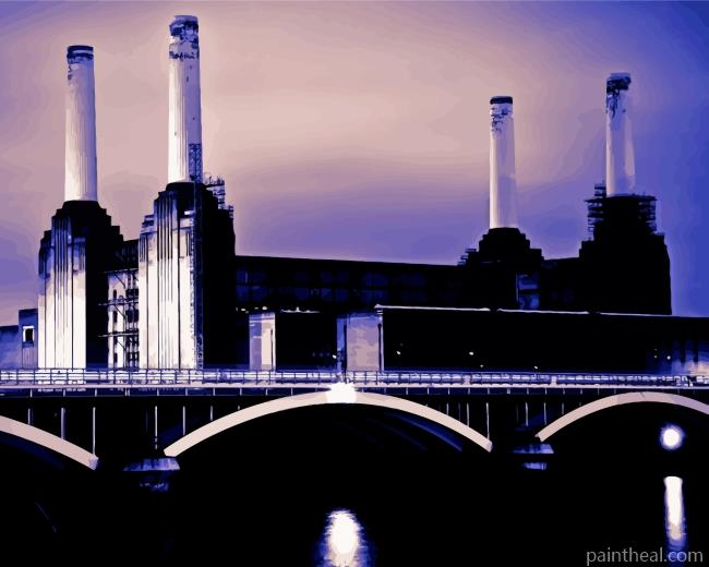 Battersea Power Station At Night Painting By Numbers Kits
