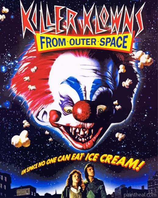 Killer Klowns from Outer Space Movie Painting By Numbers Kits