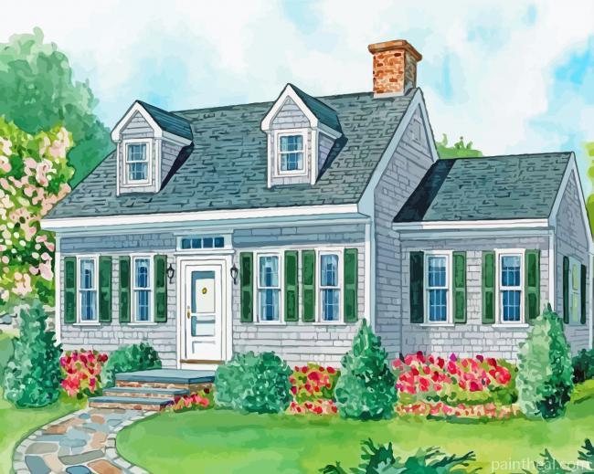Cape Cod House Art Painting By Numbers Kits