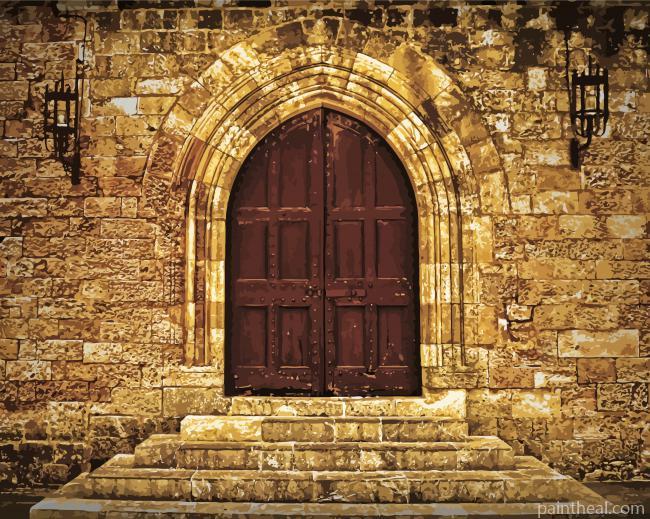 Vintage Castle Doors Painting By Numbers Kits