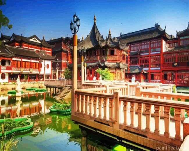 China Shanghai Yu Garden Painting By Numbers Kits