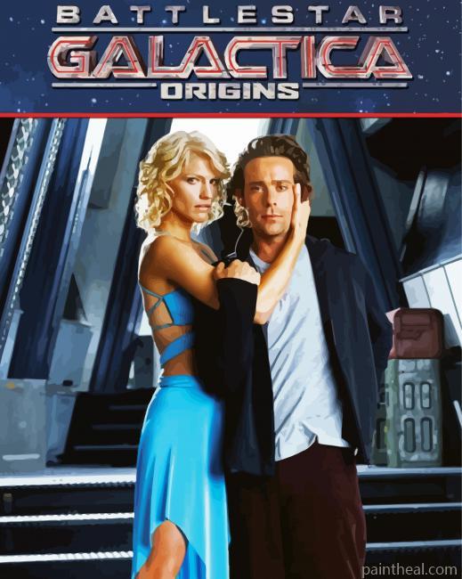 Battlestar Galactica Serie Poster Painting By Numbers Kits