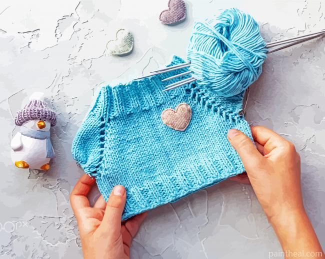 Crocheting Baby Clothes Painting By Numbers Kits
