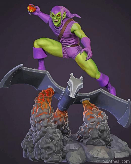 Cool Green Goblin Painting By Numbers Kits