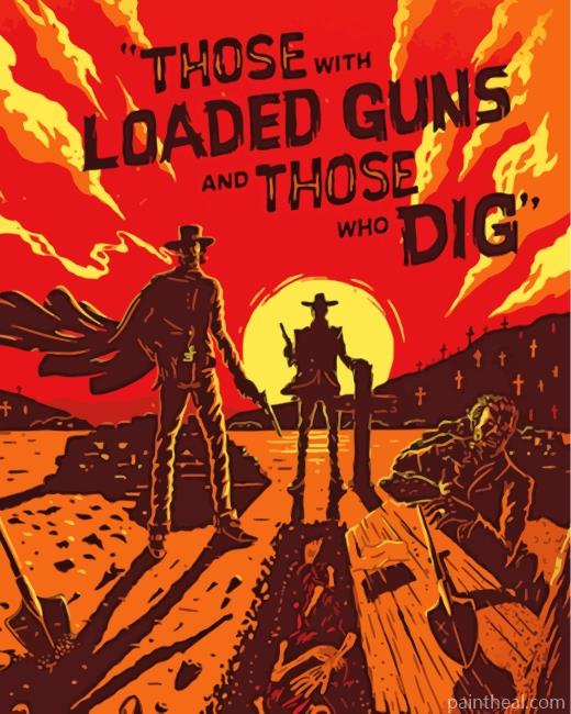 The Good The Bad And The Ugly Illustration Painting By Numbers Kits