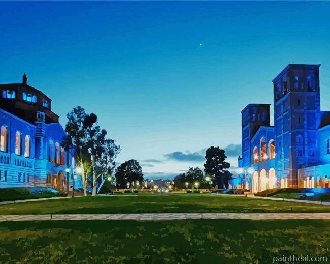 UCLA At Night -Paint By Numbers Painting By Numbers Kits