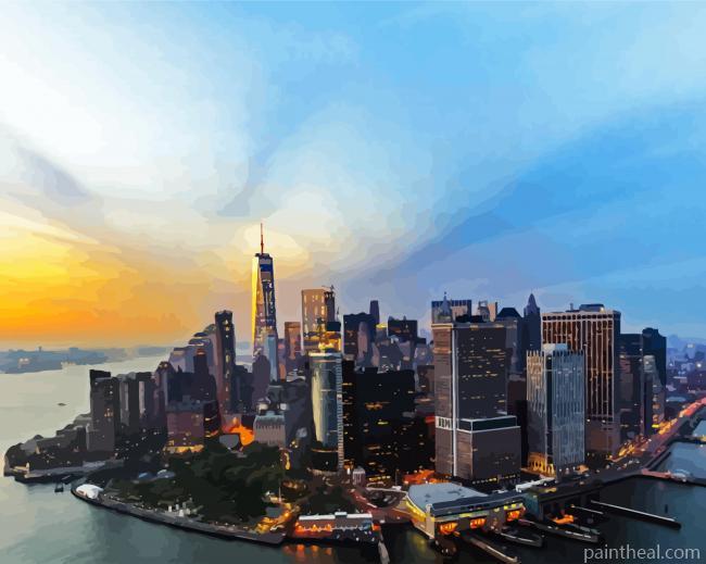 World Trade Center Skyline Painting By Numbers Kits