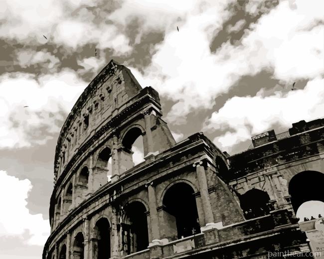 Black And White Ancient Rome Painting By Numbers Kits