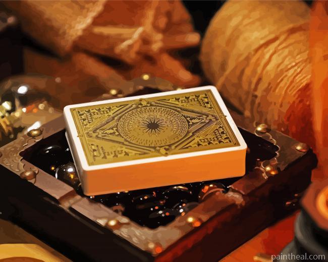Playing Cards And Lamp Painting By Numbers Kits