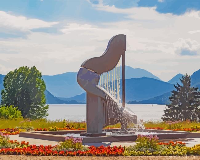 Harps Fountain Painting By Numbers Kits