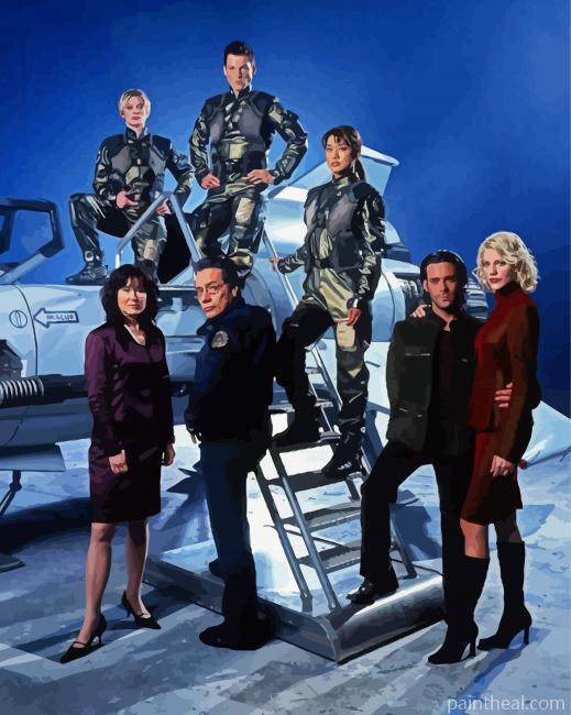 Battlestar Galactica Tv Serie Cast Painting By Numbers Kits