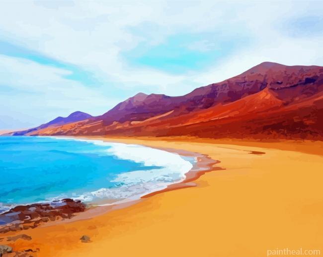 Canary Islands Beach Painting By Numbers Kits