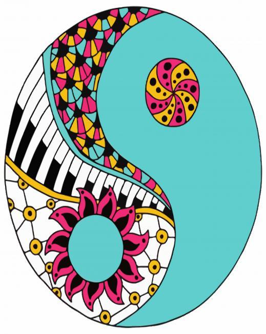 Piano Yin Yang Mandala Painting By Numbers Kits