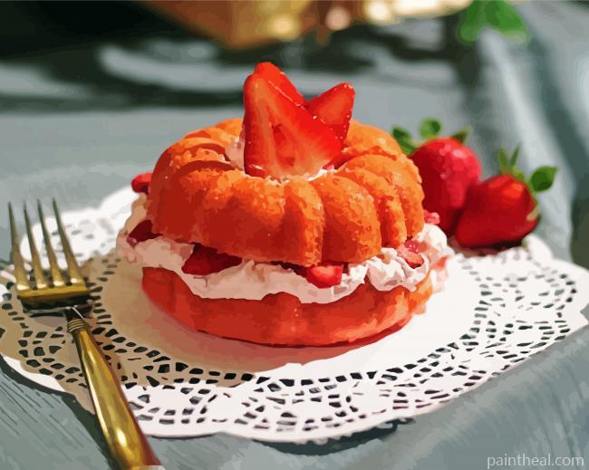 Dainty Strawberry Shortcake Painting By Numbers Kits