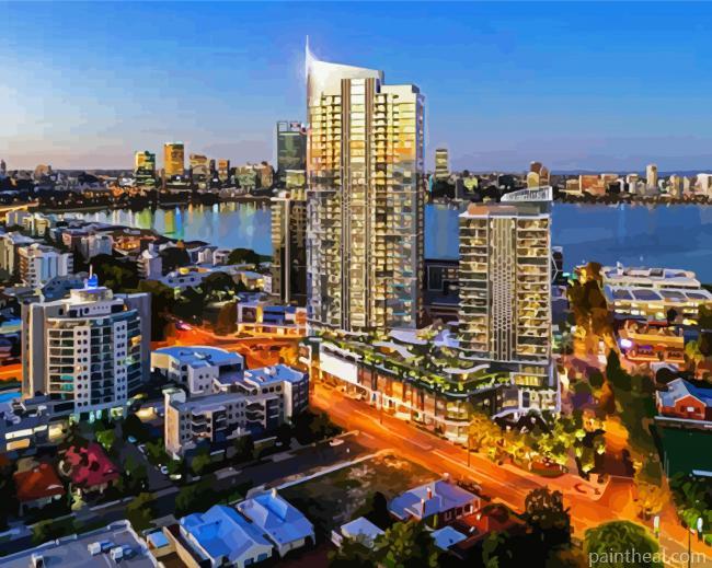 South Perth Buildings Painting By Numbers Kits