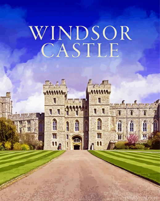 Windsor Castle Poster Painting By Numbers Kits