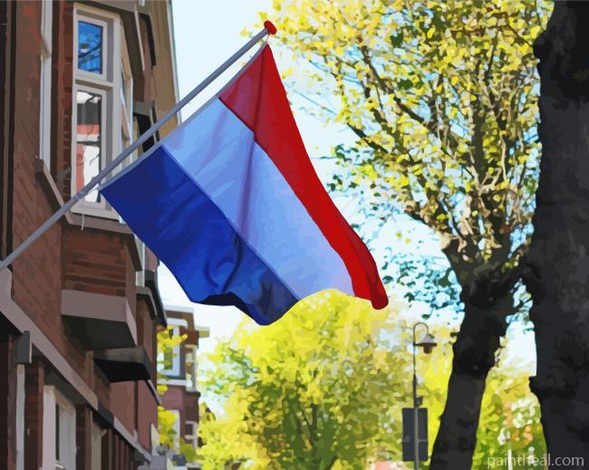 Building Netherlands Flag Painting By Numbers Kits