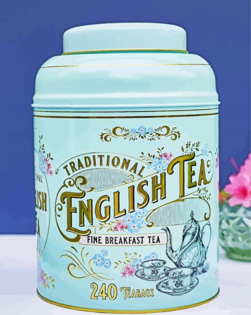 Aesthetic Traditional English Tea -Paint By Numbers Painting By Numbers Kits